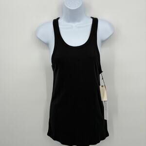 LACAUSA Anthropologie Black Tank Top NWT Size M Cotton Modal NEW